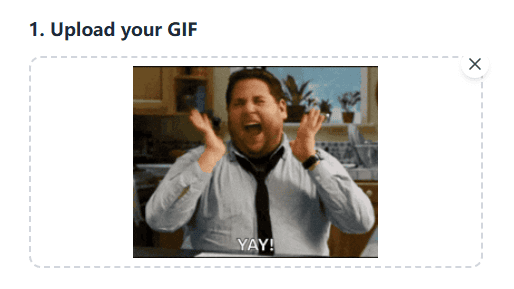 Upload GIF template for face swapping