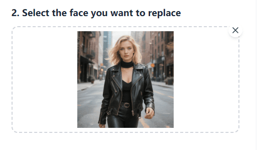 Upload source face photo for AI processing